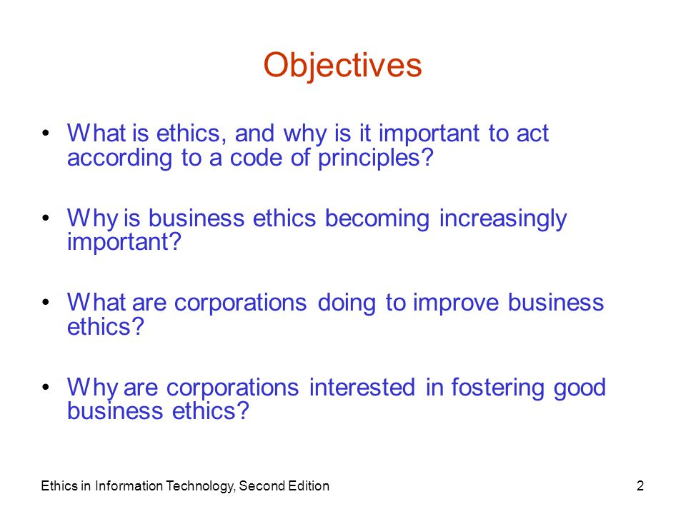 Business ethics why important